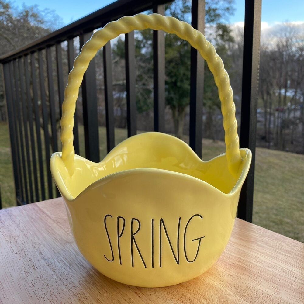 Rae Dunn Spring Ceramic Flower Basket